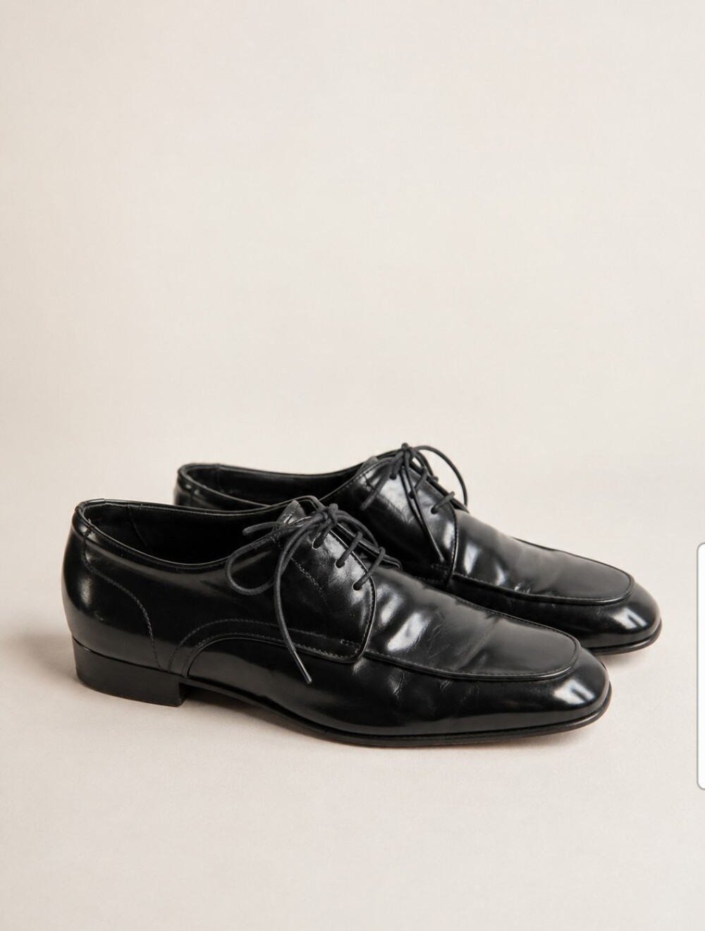 Bally Oronis Patent Calfskin Leather Shoes 8.5 D Mens Black